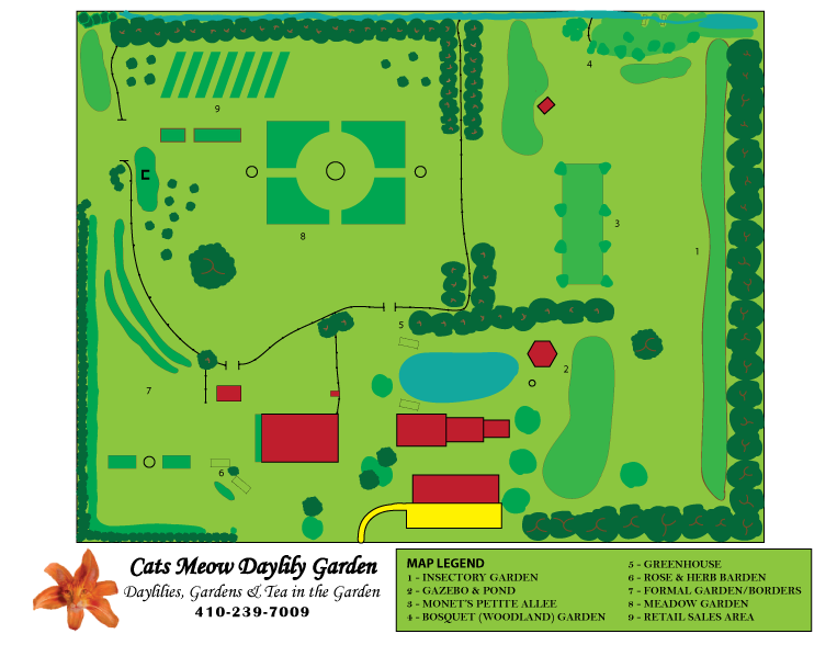 Cats Meow Daylily Garden: Garden Plots